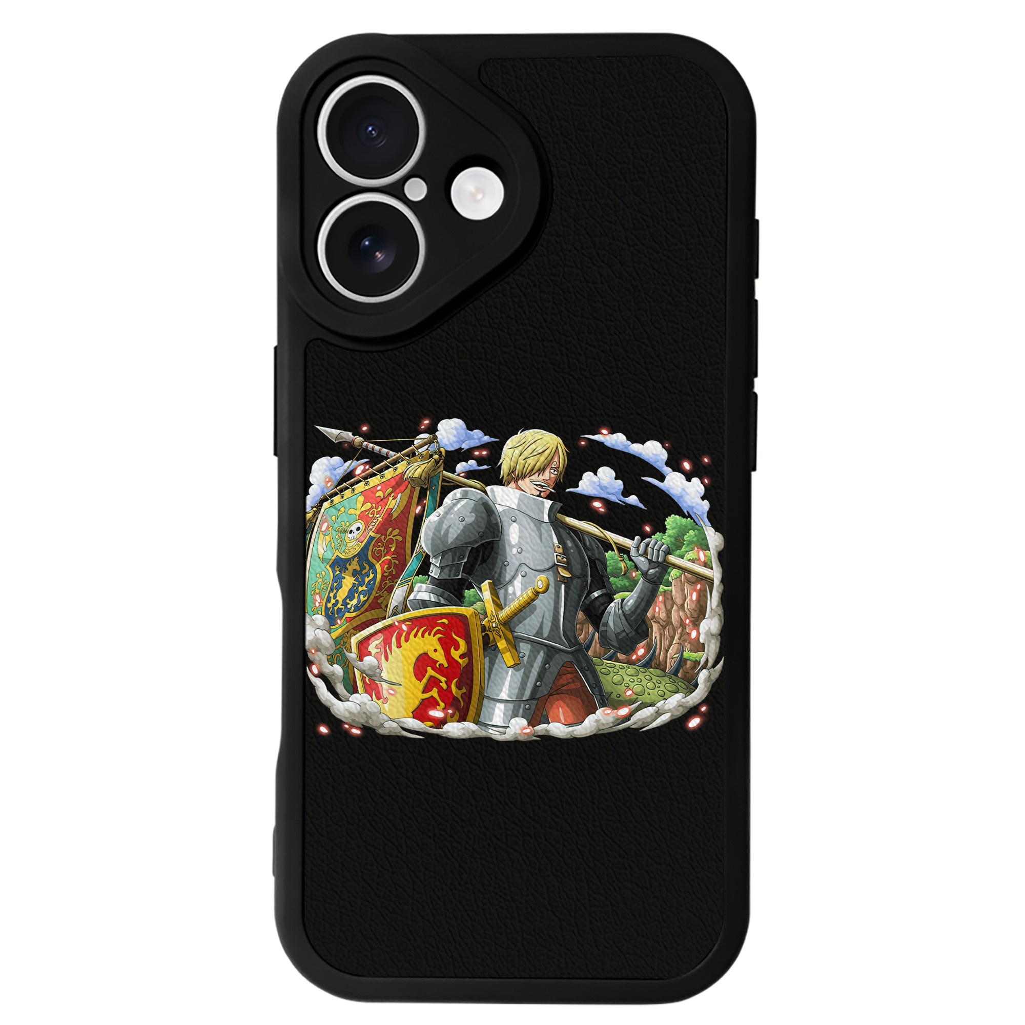 （画像用） ワンピース サンジ ONE PIECE Sanji 【iPhone 16シリーズ対応】シリコンスマホケース（レザー調） 材質：シリコン